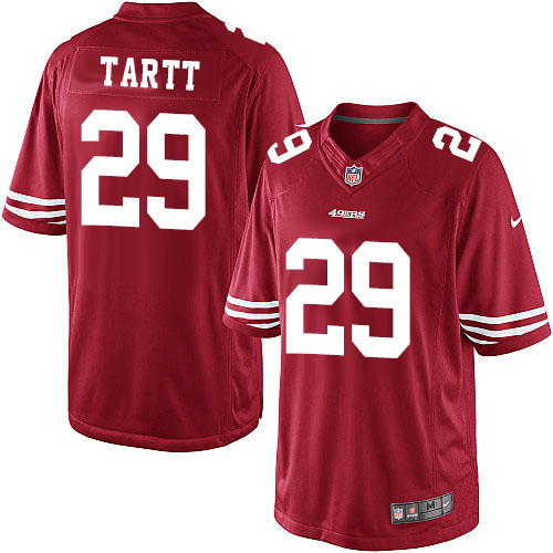 Men's Limited Jaquiski Tartt Nike Jersey Red Home - #29 NFL San Francisco 49ers